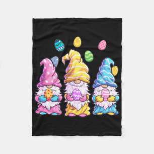 Gnome Easter Shirt Women Easter Outfit Easter Girl Fleece Blanket