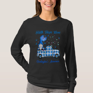 Gnome Faith Hope Love Huntington's Awareness T-Shirt