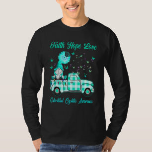 Gnome Faith Hope Love Interstitial Cystitis Awaren T-Shirt