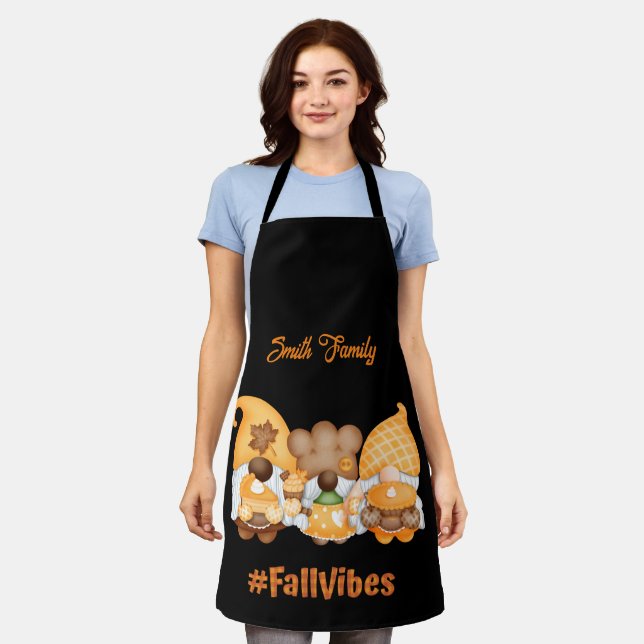  Gnome Fall Vibes  Apron (Worn)