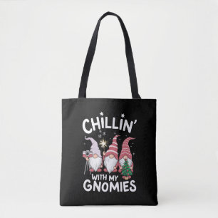 Gnome Family Christmas Chillin With My Gnomies Tote Bag