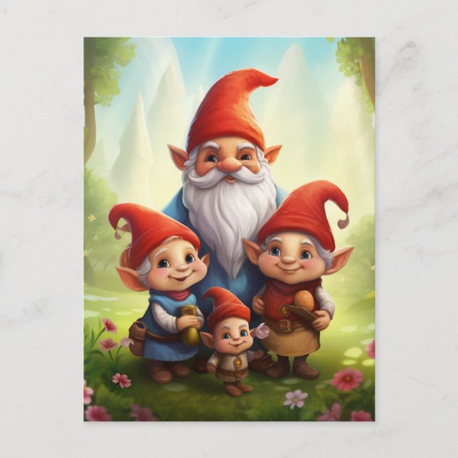 Gnome Family Postcard (Front)