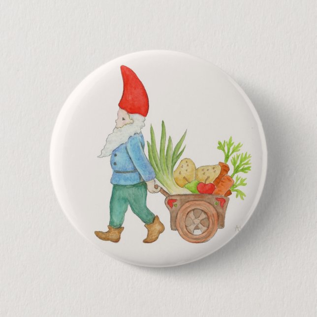 Gnome Farmers Market Button (Front)
