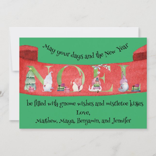 Gnome for Christmas Card (Front)