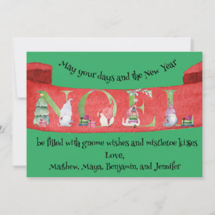 Gnome for Christmas Card