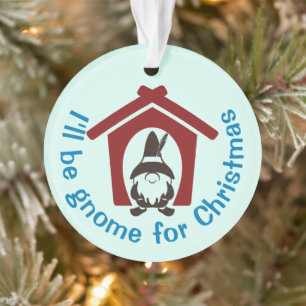 Gnome for Christmas Custom Colours Ornament