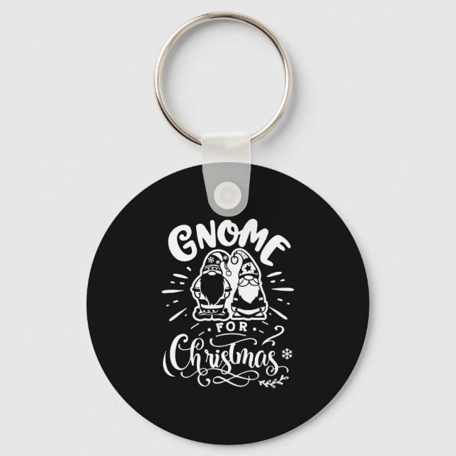 Gnome for Christmas  Key Ring (Front)