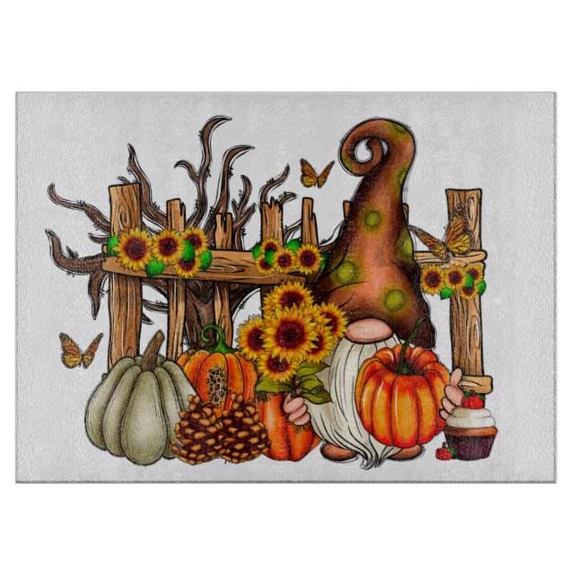 Gnome For Fall  Cutting Board (Front)