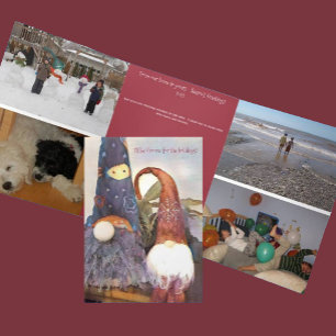 Gnome for Holidays Editable Tri-Fold Holiday Card