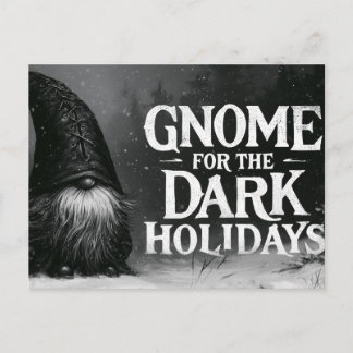 Gnome for the Dark Holidays Spooky Winter Design Postcard