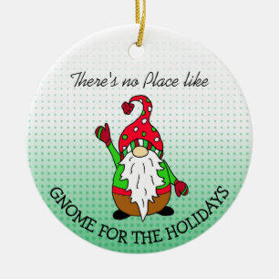 Gnome for the Holidays Christmas Ceramic Tree Decoration