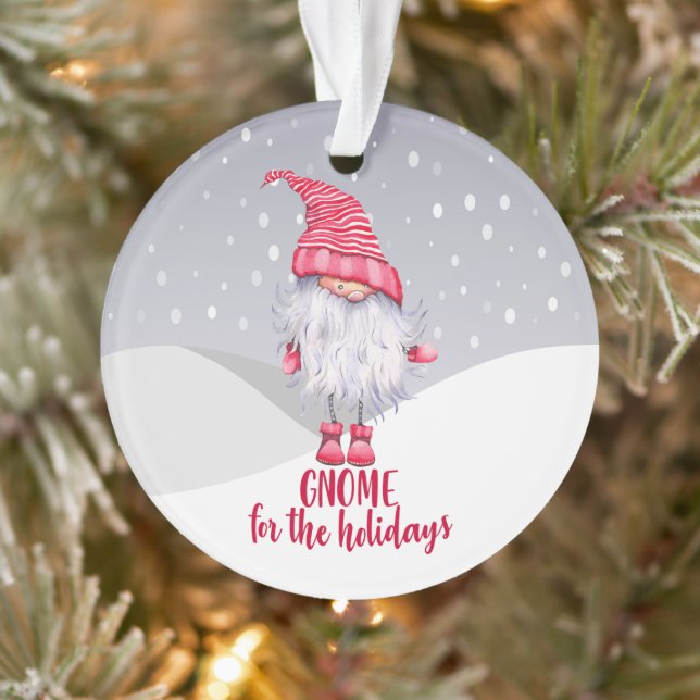 Gnome For The Holidays Christmas Ornament (Tree)