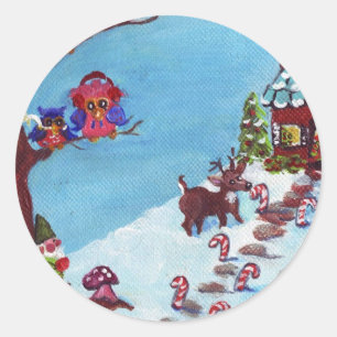 Gnome for the Holidays Envelope Seal or Sticker