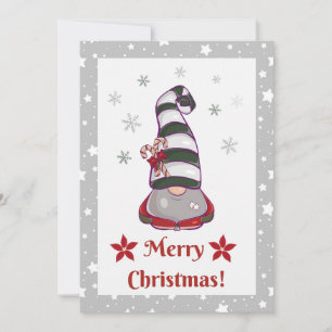 Gnome for the Holidays - Personalised Christmas Thank You Card