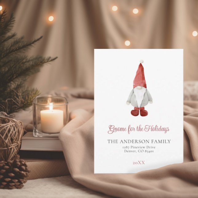 Gnome for the Holidays | Scandi Christmas Holiday Card (Creator Uploaded)