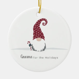 Gnome for the Holidays Scandinavian design Ceramic Tree Decoration