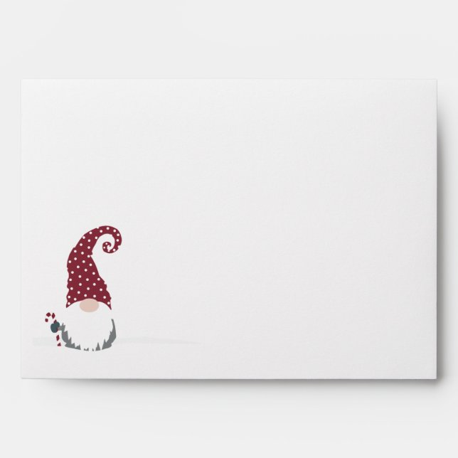 Gnome for the Holidays Scandinavian Tomte design Envelope (Front)