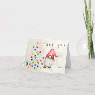 Gnome for the Holidays Thank you card