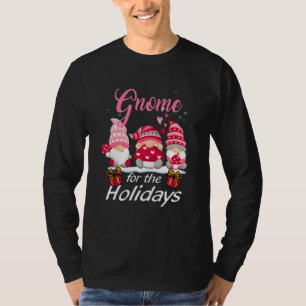 Gnome for the Holidays Three Gnomes Christmas Paja T-Shirt