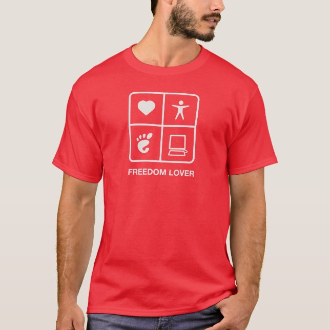 GNOME Freedom Lover Mens T-Shirt (Front)