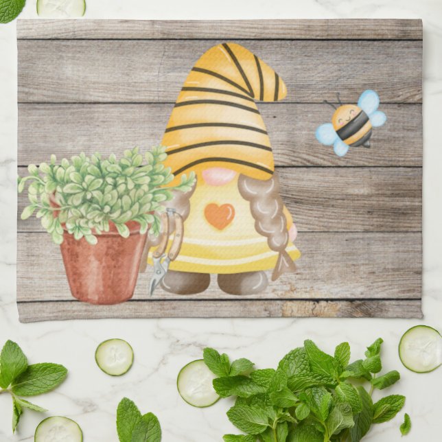 Gnome, Garden Gnome Tea Towel (Folded)