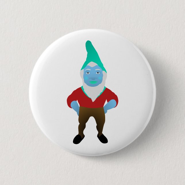Gnome Garden Little Man Lawn Nome Gnome Underpants 6 Cm Round Badge (Front)
