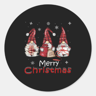 Gnome Gifts Funny Family Christmas Shirts Women 20 Classic Round Sticker
