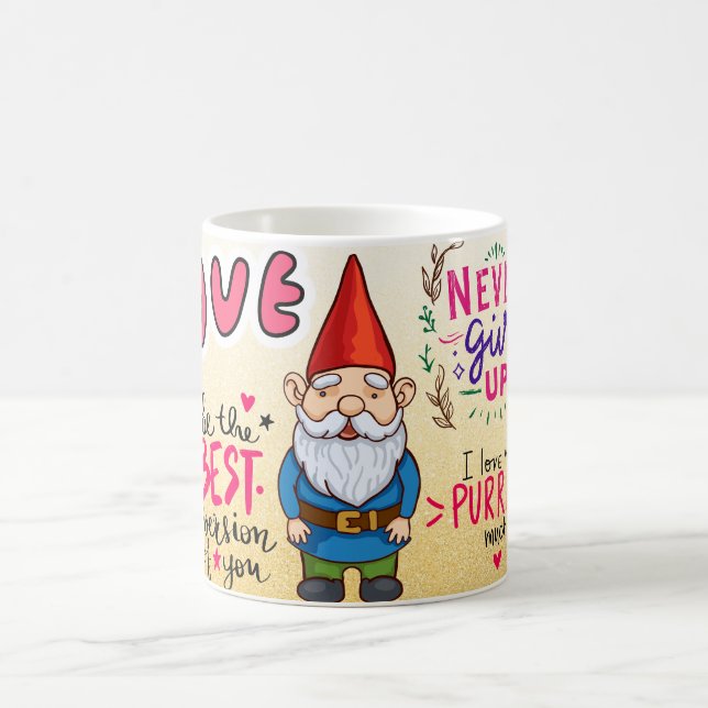 GNOME Glitter Sparkly Mug, for Gnome Lovers, Coffee Mug (Center)