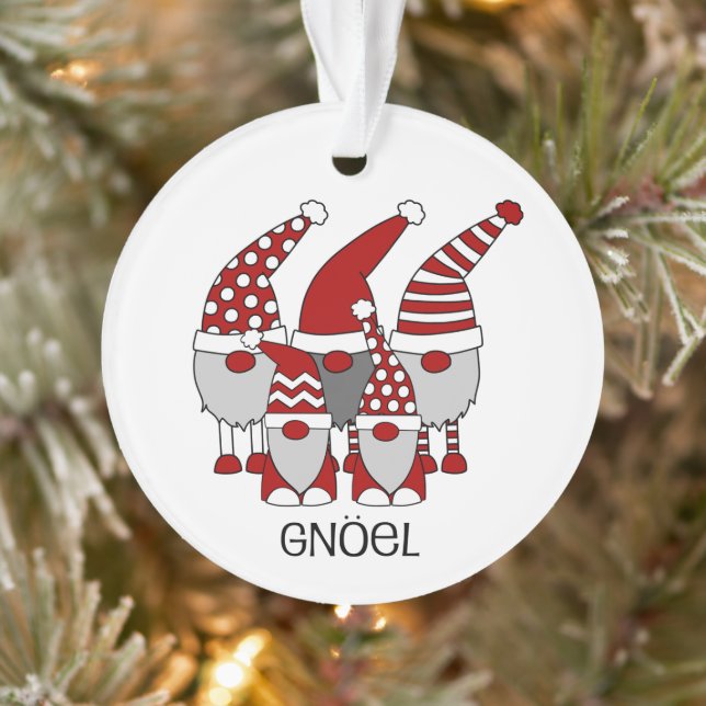 Gnome Gnoel Christmas Ornament (Tree)