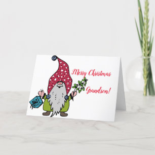 GNOME GRANDSON CHRISTMAS CARD