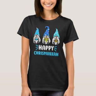 Gnome Happy Chrismukkah 2022 Menorah Jewish Hanukk T-Shirt