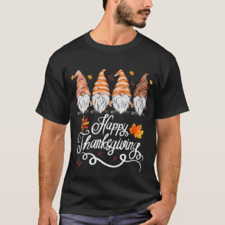 Gnome Happy Thanksgiving Autumn Fall T-Shirt