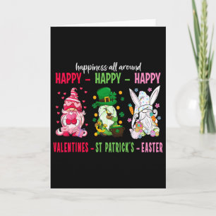Gnome Happy Valentine St Patrick Easter Happiness  Card