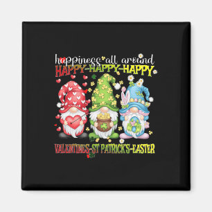 Gnome Happy Valentine St Patrick Easter Happiness Magnet
