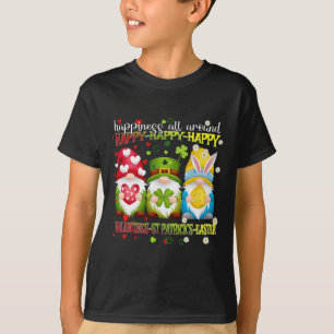 Gnome Happy Valentine St Patrick Easter Happiness T-Shirt