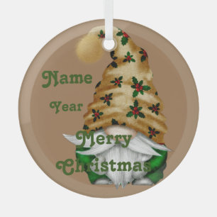 Gnome Holiday Christmas Ornament