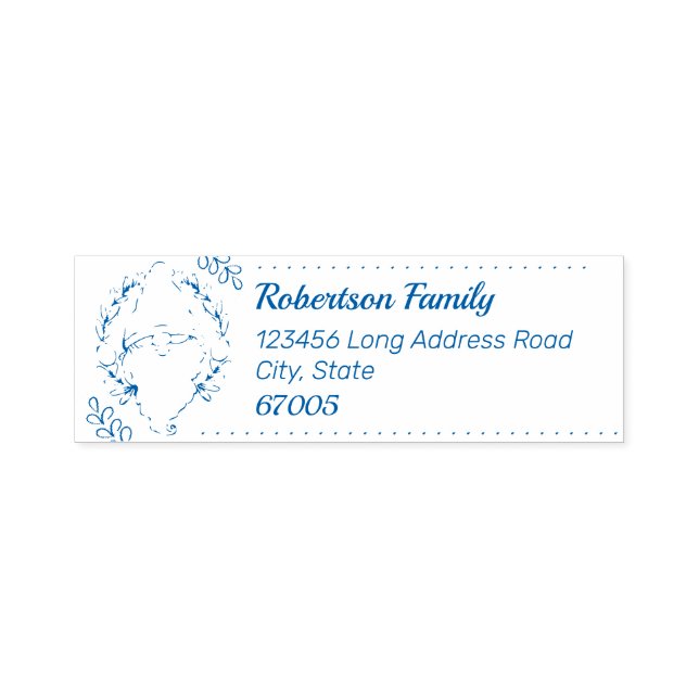 Gnome Holiday Mailing Address Family Name Self-inking Stamp (Design)