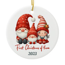 Gnome Holidays: First Christmas of Three ornament