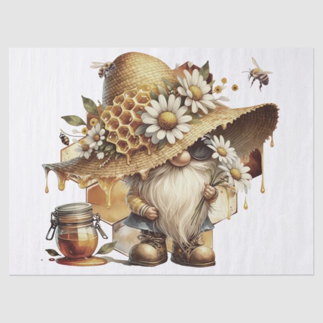 Gnome, Honeycomb and Dasies Tissue Paper (Front)