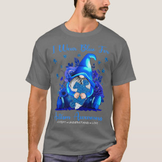Gnome I Wear Blue For Autism Awareness T-Shirt