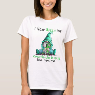 Gnome I wear green for Cardiovascular Disease T-Shirt