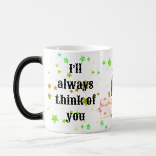 Gnome in love with rainbow heart magic mug