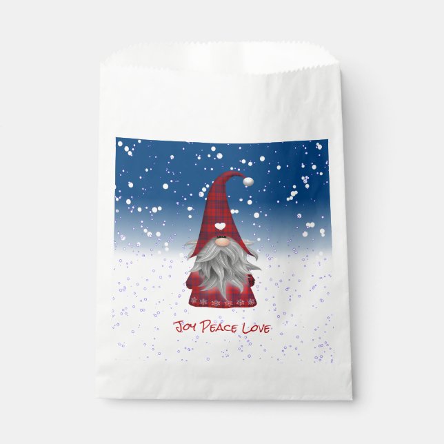 Gnome in the Snow Favour Bags (Front)