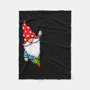 Gnome I've Been Gooder I've Been Badder Many Times Fleece Blanket