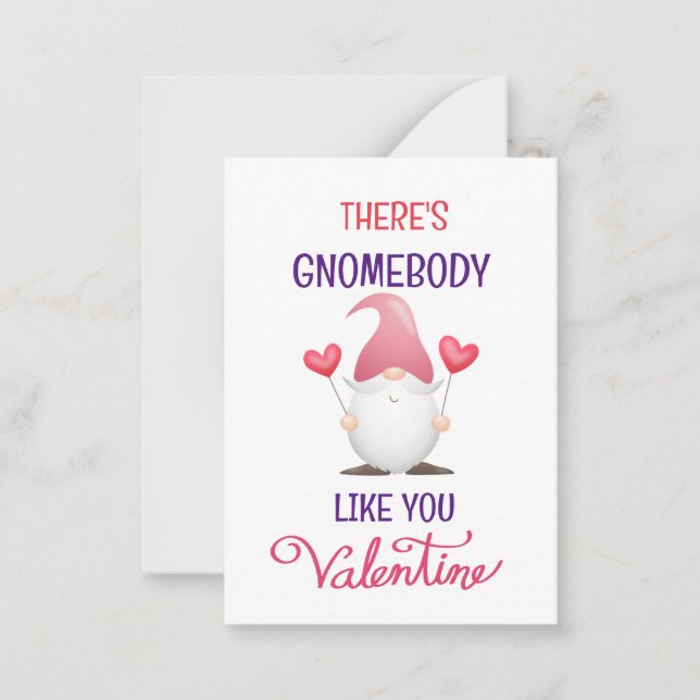 Gnome Kids Valentines Card (Front)
