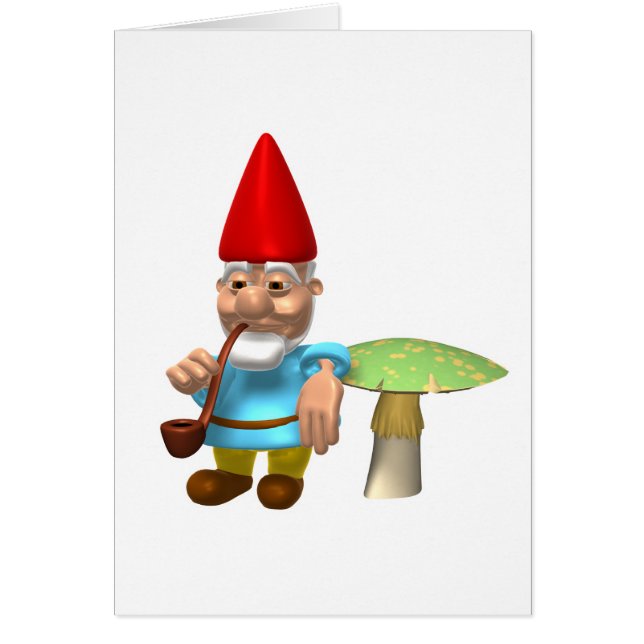 gnome leaning on mushroom (Front)