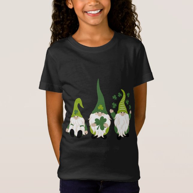 Gnome Leprechaun Tomte Green Gnomes St. Patrick's  T-Shirt (Front)