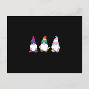 Gnome LGBTQ Bisexual Transsexual Ally Announcement Postcard