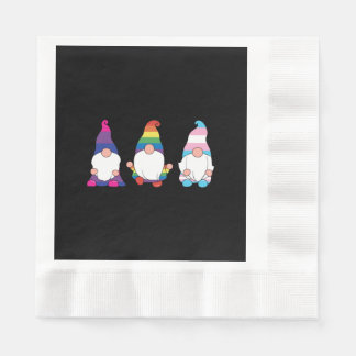 Gnome LGBTQ Bisexual Transsexual Ally Napkin