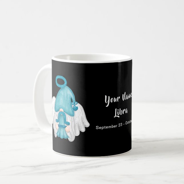 Gnome Libra Astrology Sign Angel Your Name Coffee Mug (Front Left)